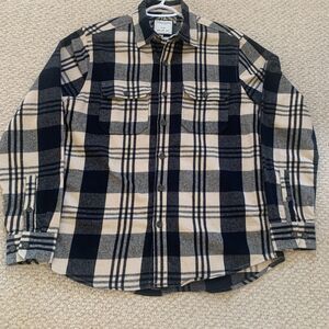 Denim & Flower Relaxed Fit 100% Cotton Plaid Shacket Size M